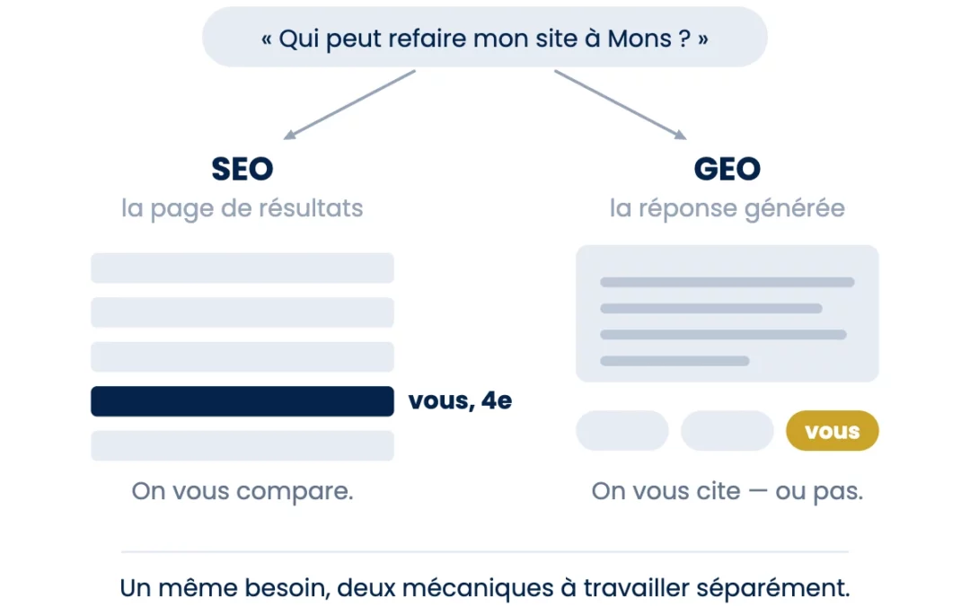 SEO et GEO : les 5 différences à connaître en 2026