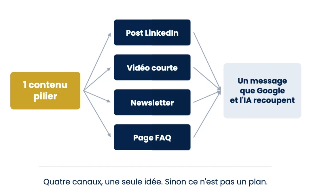 Stratégie de contenu multicanal&nbsp;: relier blog, réseaux sociaux, vidéo et IA